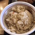 まる兵衛 - 選べるご飯は鶏ごぼうにしました。