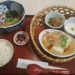 とろ麦 - 料理写真:京風揚げ出し豆腐御膳(蕎麦付き)