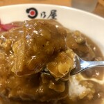 日乃屋カレー - カツがひと口大にカットされていて食べやすい