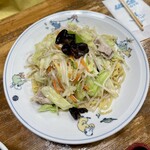 テンホウ - 炒麺　普通のラーメンの麺より太麺、野菜炒めとマッチ！