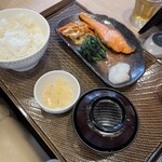 Gasuto - 焼鮭朝定食　ドリンクバー日替わりスープ付き