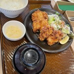 Gasuto - から好し定食4個　ドリンクバー日替わりスープ付き