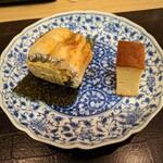 鴨蕎麦 尖 - 「鰻のそば寿司・すり身入り玉子焼き」