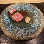 Kamo Soba Totsu - 「鴨のローストと茸とポテトのペース、バルサミコソース」ト