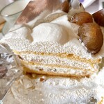 ハーブス - マロングラッセのケーキ
