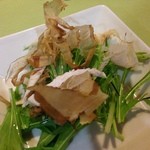 文化亭 - 水菜と蒸し鶏のサラダ