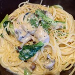 カネ保水産 - 旨そうでしょう？　牡蠣のクリームソースパスタ