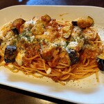 カネ保水産 - 茄子のボロネーゼパスタ