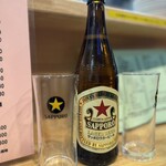 Shouryuu - 瓶ビール赤星　600円　丸くなるな、星になれ！