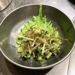 三酉屋 - わさび菜漬け385円