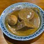 酒と肴 なかむら - マサラおでん(大根、三角厚揚げ、玉子 大和の恵卵)