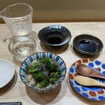 Sushi Renshin - 蛤に菜の花トッピング