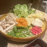 ゆらり - 選べる出汁と包み野菜/牛しゃぶ付食べ飲み放題