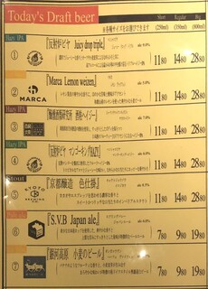 麦酒食堂 3F-22 - 本日のDraft beerメニュー