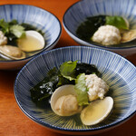Narutaka - 特選プレミアムコース:鯛つみれとハマグリの潮汁