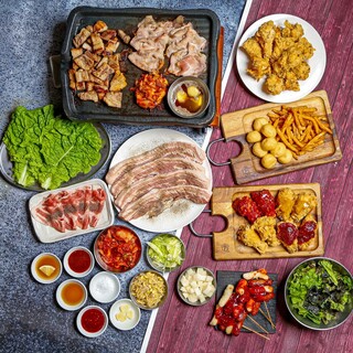 [For welcome and farewell parties] All-you-can-eat famous samgyeopsal and Korean chicken♪