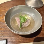 赤坂 鮨大谷 - 牛テール一番出汁のスープ、牛テール真薯、カイノミのロース