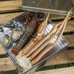 Special selection of lobster, snow crab, abalone