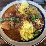 negombo33 - 2種盛り（ラムキーマ・ポークビンダルー）