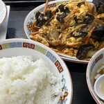 西海 - キクラゲ卵炒め定食
