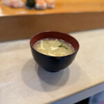 小金寿司 - 上にぎり(ランチ1,980円)の味噌汁