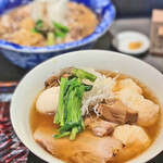 らぁー麺 なかじま - らぁー麺（味玉入り）+雲吞3ケ