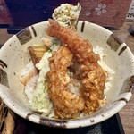 手打そば　まきの - ミニ天丼