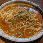 ぼんくらカフェ - ツナとふきのとうのトマトソース♪