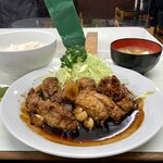 Asahi Shokudou - 肩ロースとんてき定食 ¥1590（白米→麦飯に変更）