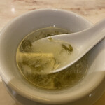 華香源 - 付属のあおさのスープ