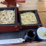 観世音そば - 秋そばとの合盛り