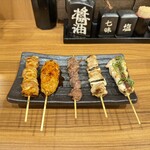 焼き鳥やえん - 本日のおすすめ5本盛り