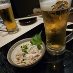 もつ鍋一藤 今泉本店 - 酢もつと生ビール