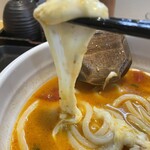 うどん処 おはな - 伸びるモッツァレラ