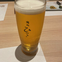 鮨処ひのき - ピンボケビール