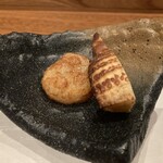 いおり - ◉ 帆立と新たけのこの揚げ物