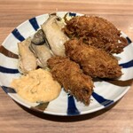 とんかつ小田保 - カキミックス定食