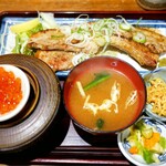 Sumibi Yaki Semmon Shokudokoro Shirogane Ya - 豚バラねぎ塩焼き定食