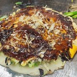 Okonomiyaki Hori - カキオコ(牡蠣通常量) ￥1100?
