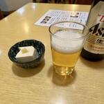 Kotobuki - 「アサヒスーパードライ(瓶)」(630円)とお通し