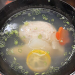 赤坂 菊乃井 - 昼懐石１５７３０円。海老真丈 葛仕立て。のし餅の中に唐墨を鋳込んで添えてあります。