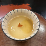 赤坂 菊乃井 - 昼懐石１５７３０円。帆立このわた蒸し。刻んだバチコが贅沢に使われていて、良きアクセントです。