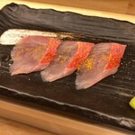 Sushidokoro Rin - 金目鯛の刺身にカラスミ