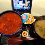 海幸楽膳 釜つる - いくら丼　ゼリーつけてくれました　ありがとうございます