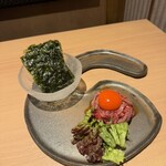 黒毛和牛肉匠 いちえ 本邸 - ユッケ。