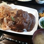 ひやけ - しょうが焼きカレー♪大盛♪野菜ダブル♪