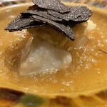 銀座 しのはら - 全部よく混ぜて、とのお勧め。混ぜた写真忘れましたが、本当に美味しい。混ぜるべき。