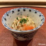 御料理 寺沢 - 河豚皮とトマトの土佐酢和え