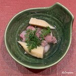 御料理 寺沢 - 熊肉と筍のしゃぶしゃぶ