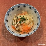 御料理 寺沢 - 河豚皮とトマトの土佐酢和え